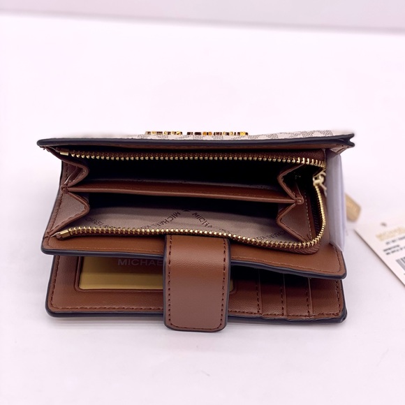 Michael Kors Jet Set Travel Medium Bifold Wallet Vanilla - Picture 7 of 15